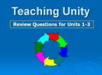 Teaching Unity PPT #4 Review